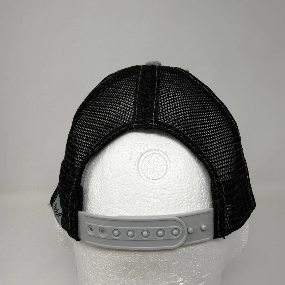 Tige Boats‎ Trucker Hat Grey Black Embroidered Patch Snapback Mesh Cap OSFM